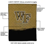 wake forest demon deacons dot illusion gold quilt blanket best selling