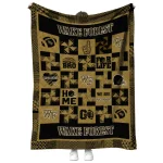 wake forest demon deacons helmet heart gold quilt blanket best selling