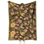 wake forest demon deacons hibiscus foliage gold quilt blanket best selling