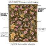 wake forest demon deacons hibiscus foliage gold quilt blanket best selling