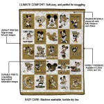 wake forest demon deacons mickey mouse motif gold white quilt blanket best selling