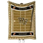 wake forest demon deacons mickey player gold quilt blanket best selling