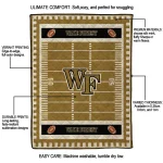 wake forest demon deacons mickey player gold quilt blanket best selling