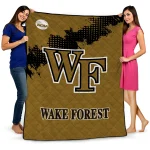 wake forest demon deacons paint trail gold quilt blanket best selling