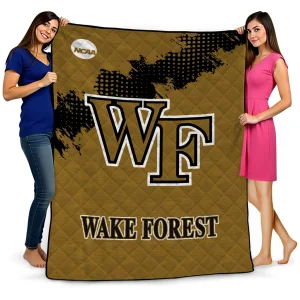 wake forest demon deacons paint trail gold quilt blanket best selling
