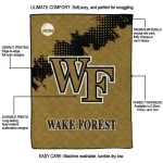 wake forest demon deacons paint trail gold quilt blanket best selling