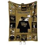 wake forest demon deacons snoopy love gold quilt blanket best selling