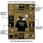 wake forest demon deacons snoopy love gold quilt blanket best selling
