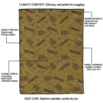 wake forest demon deacons solid classic gold quilt blanket best selling