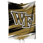 wake forest demon deacons wild lines gold white quilt blanket best selling