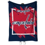 washington capitals block border blue quilt blanket best selling