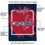 washington capitals block border blue quilt blanket best selling