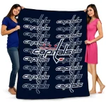 washington capitals bold red blue quilt blanket best selling