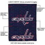washington capitals brick grid blue quilt blanket best selling