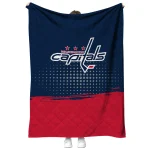washington capitals dot illusion blue quilt blanket best selling