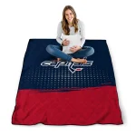 washington capitals dot illusion blue quilt blanket best selling