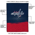 washington capitals dot illusion blue quilt blanket best selling