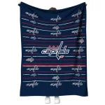 washington capitals handdrawn stripes blue quilt blanket best selling