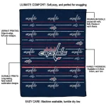 washington capitals handdrawn stripes blue quilt blanket best selling