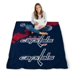 washington capitals nhl shield blue quilt blanket best selling