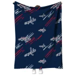 washington capitals sketch lines blue quilt blanket best selling