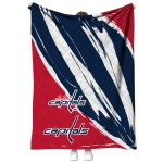 washington capitals stroke art blue white quilt blanket best selling