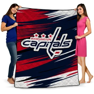 washington capitals wild lines blue white quilt blanket best selling