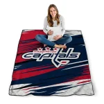 washington capitals wild lines blue white quilt blanket best selling
