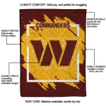 washington commanders block border burgundy quilt blanket best selling