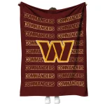 washington commanders bold red burgundy quilt blanket best selling