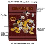 washington commanders disney football burgundy quilt blanket best selling