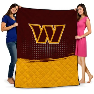 washington commanders dot illusion burgundy quilt blanket best selling