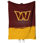 washington commanders dot illusion burgundy quilt blanket best selling