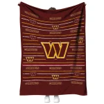 washington commanders handdrawn stripes burgundy quilt blanket best selling