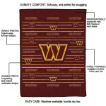 washington commanders handdrawn stripes burgundy quilt blanket best selling