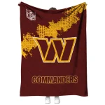 washington commanders shield badge burgundy quilt blanket best selling