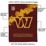 washington commanders shield badge burgundy quilt blanket best selling