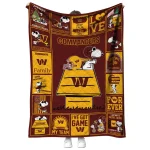 washington commanders snoopy love burgundy quilt blanket best selling