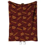 washington commanders solid classic burgundy quilt blanket best selling