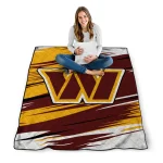 washington commanders wild lines burgundy white quilt blanket best selling