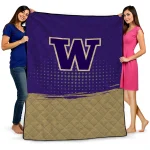 washington huskies dot illusion purple quilt blanket best selling