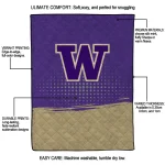 washington huskies dot illusion purple quilt blanket best selling