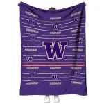 washington huskies handdrawn stripes purple quilt blanket best selling