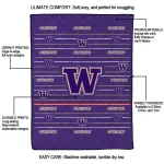 washington huskies handdrawn stripes purple quilt blanket best selling