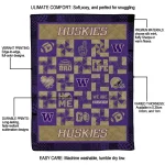 washington huskies helmet heart purple quilt blanket best selling