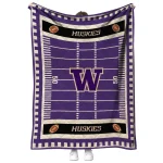 washington huskies mickey player purple quilt blanket best selling