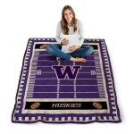 washington huskies mickey player purple quilt blanket best selling