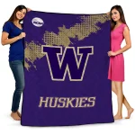 washington huskies paint trail purple quilt blanket best selling