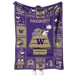 washington huskies snoopy love purple quilt blanket best selling