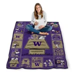 washington huskies snoopy love purple quilt blanket best selling